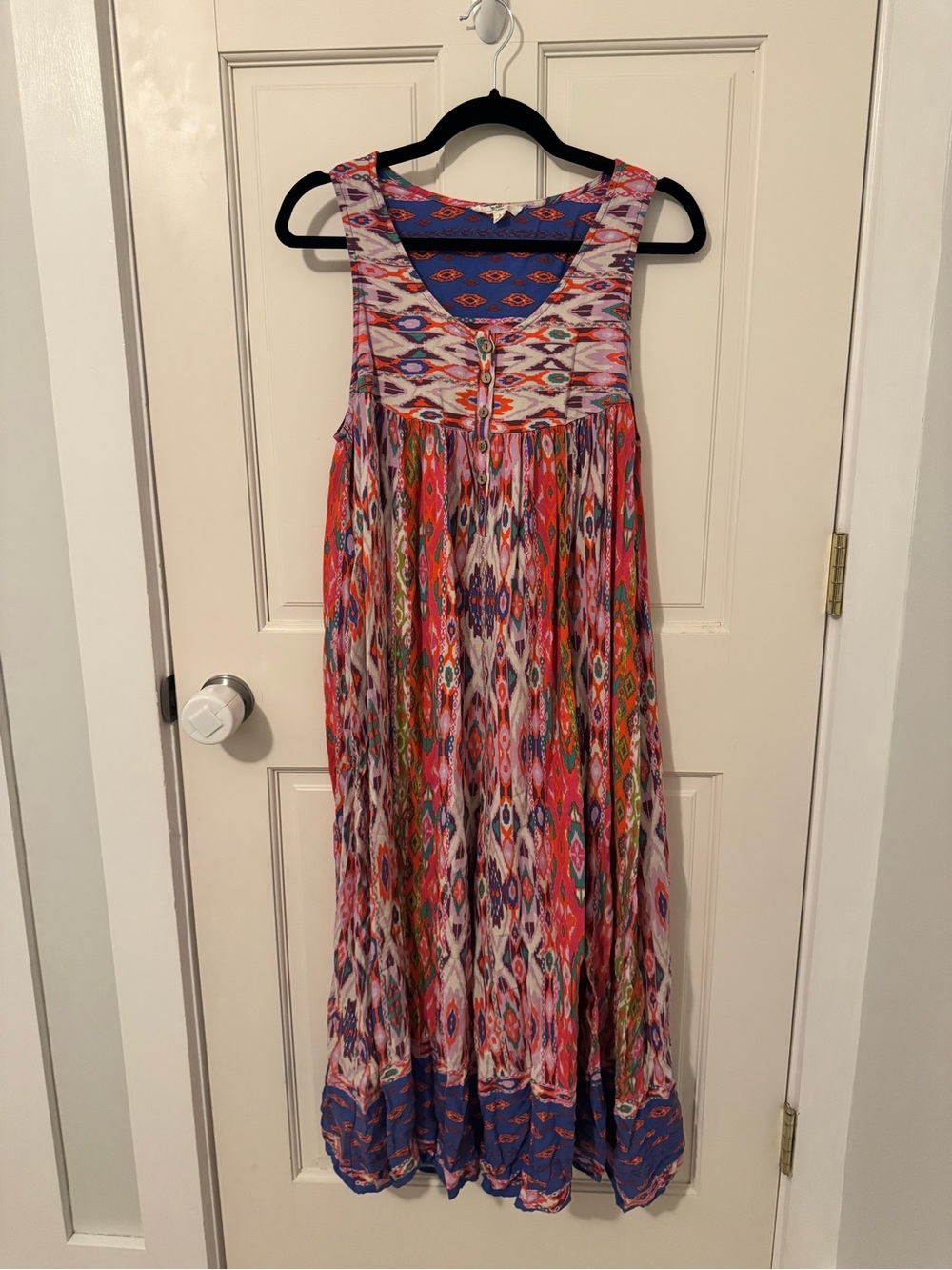 easel Multicolor Bohemian Maxi Romper Dress with Aztec Print